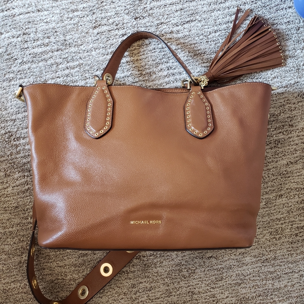 Michael Kors Brooklyn Large Leather Satchel